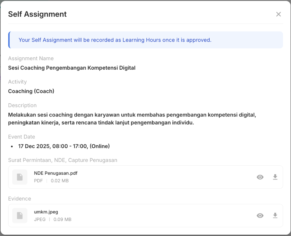 Self Assignment Modul Cara mengakses riwayat pengajuan self assignment - Help Center Blog ...